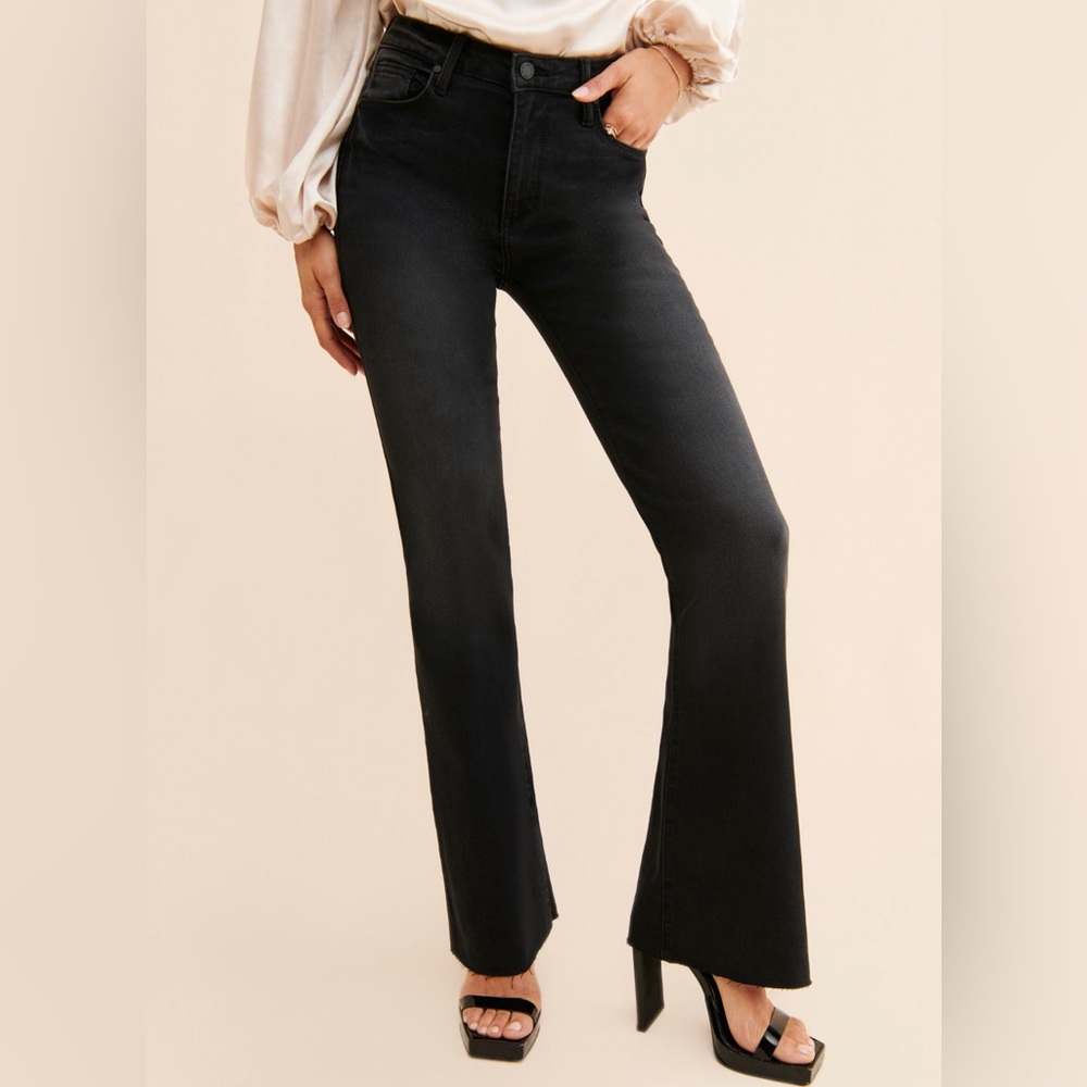 Just Black Denim High Rise Scissor Cut Flare Jeans Size 29